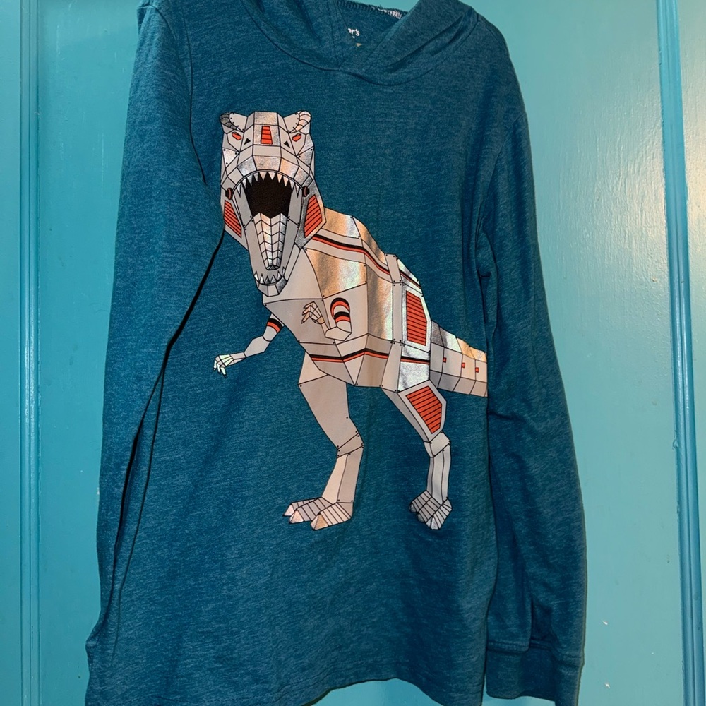 Carter's Teal Dinosaur Hoodie